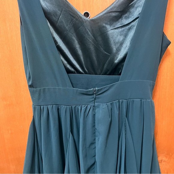 Forest Green Chiffon Dress with Layers - Picture 10 of 16